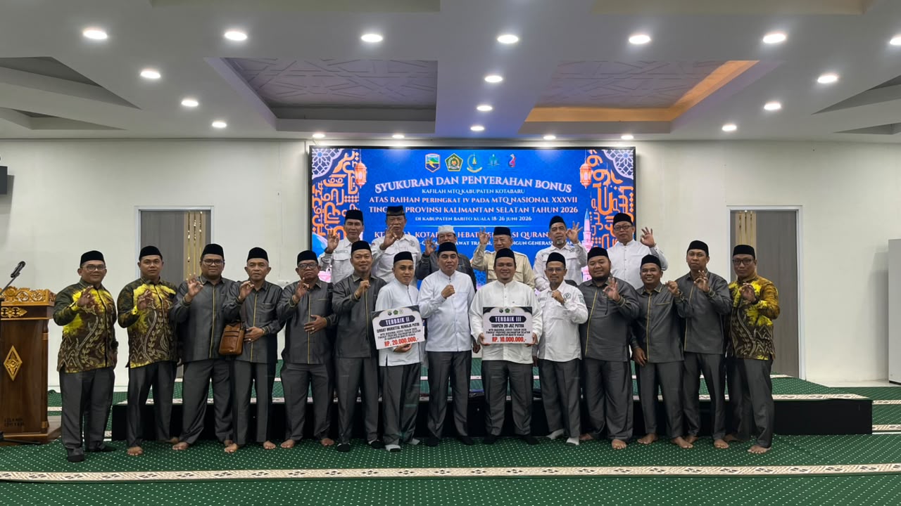 Lompatan Prestasi MTQ Kalsel 2026, Kafilah Kotabaru Raih Bonus dan Apresiasi Pemerintah Daerah